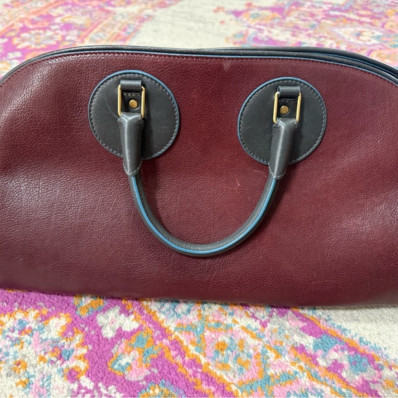 Proenza Schouler Dark Red and Black Leather Satchel - Picture 3 of 5